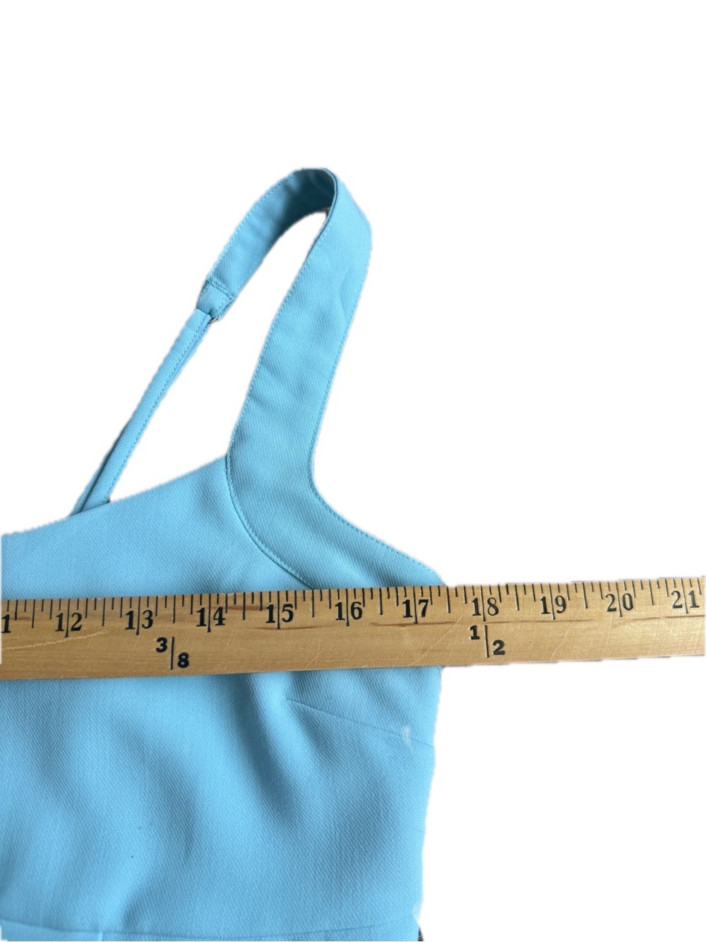 Abercrombie & Fitch Sky Blue Cropped Tank, Smocking Back With Zipper on Side - Picture 10 of 12